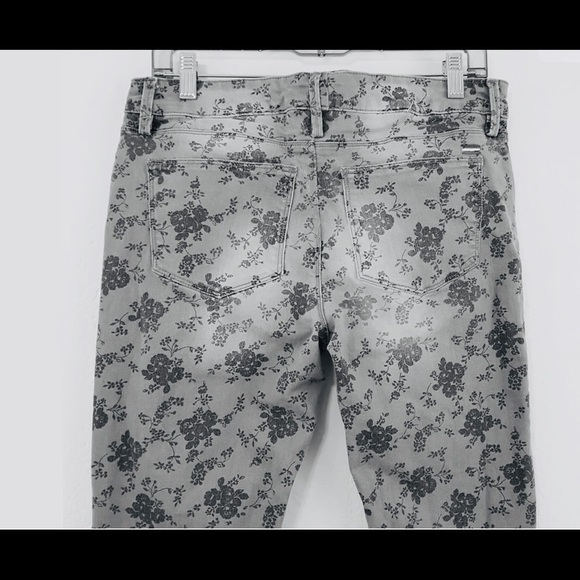 Etienne Marcel Gray Floral Print Skinny Je… - Picture 5 of 6